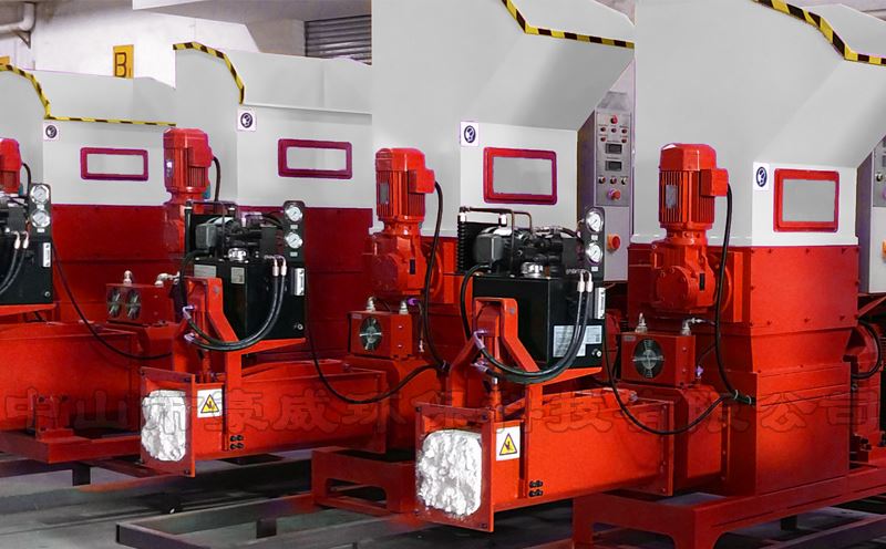 高效EPS泡沫壓實機生產車間 高效EPS泡沫壓實機生產車間